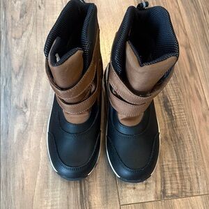 Kids Black and Brown Winter Boots